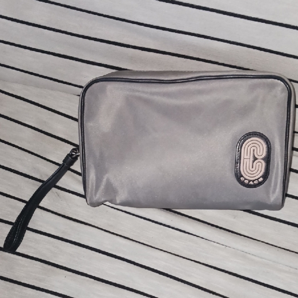 Coach Gray Toiletry Bag Modern Design